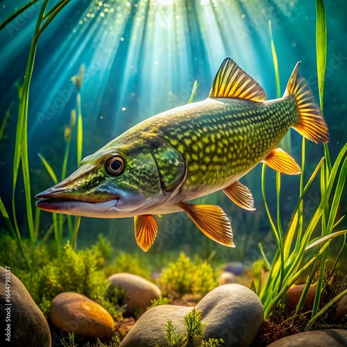 a striking northern pike with vibrant green and ye.jpg