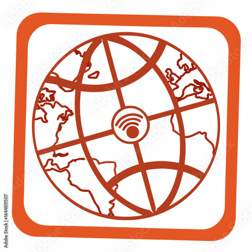 Global wi fi connection icon