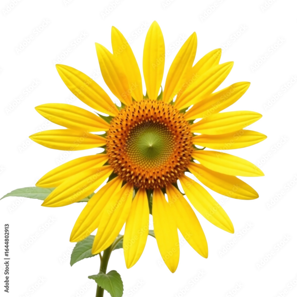 Fototapeta premium Vibrant Yellow Sunflower Blossom Isolated on Black Background Symbolizing Summer and Growth Radiating Warmth and Beauty