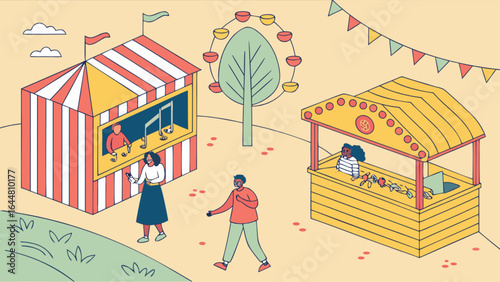 Explore summer carnival fairgrounds with games food and rides for family fun and community entertainment event