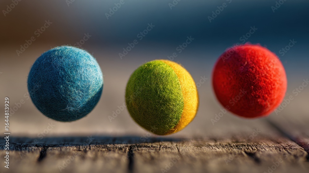 Ball Toss. Juggling Balls of Red, Blue, Green, Yellow Colors in Perfect Balance Ball Toss. Juggling Balls of Red, Blue, Green, Yellow Colors in Perfect Balance