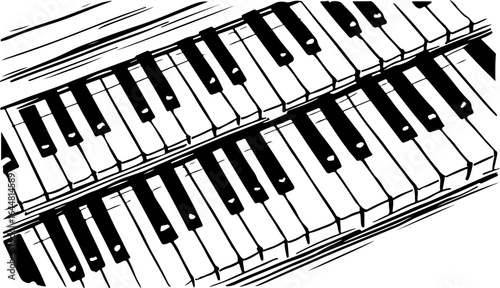 Elegance of the Grand Piano" vector graphcis