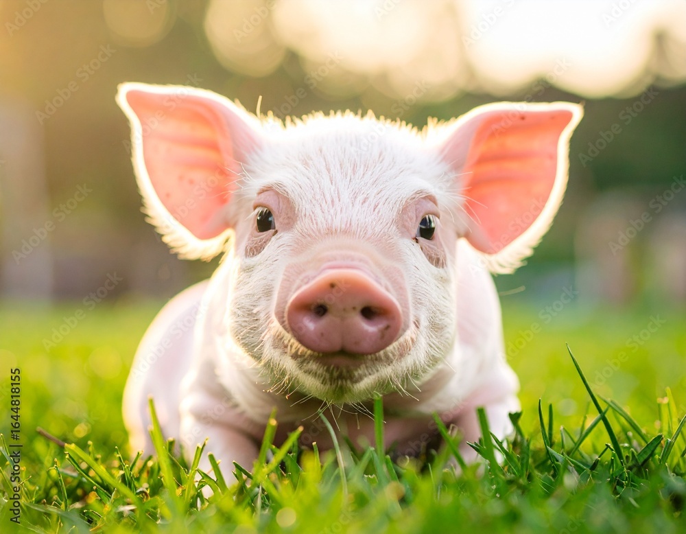 pig in a field pig in a field