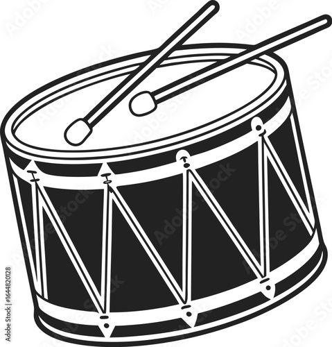 drum and drumsticks