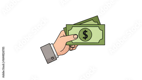 Cash Transfer  button for ERP systems Hand Offering Cash Icon  Money Handout 