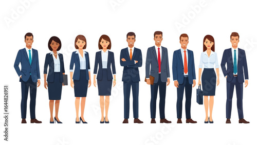 HR & Team  Team Roles Vector Art  Corporate Team Lineup 