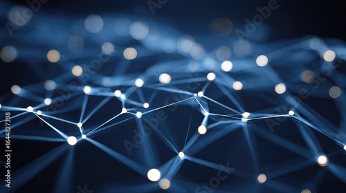 Abstract network of glowing points and lines (1)