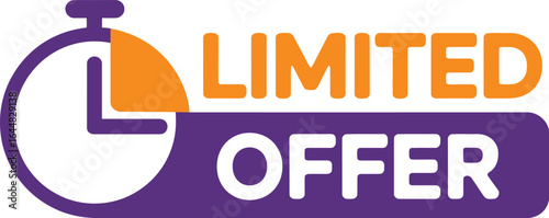 Limited offer timer icon symbolizing urgency and time sensitive sales promotions