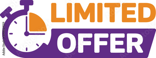Limited offer with stopwatch icon representing time sensitive deal or promotion