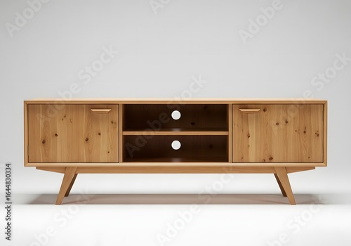 Wallpaper Mural Modern wooden tv stand isolated on white background Torontodigital.ca