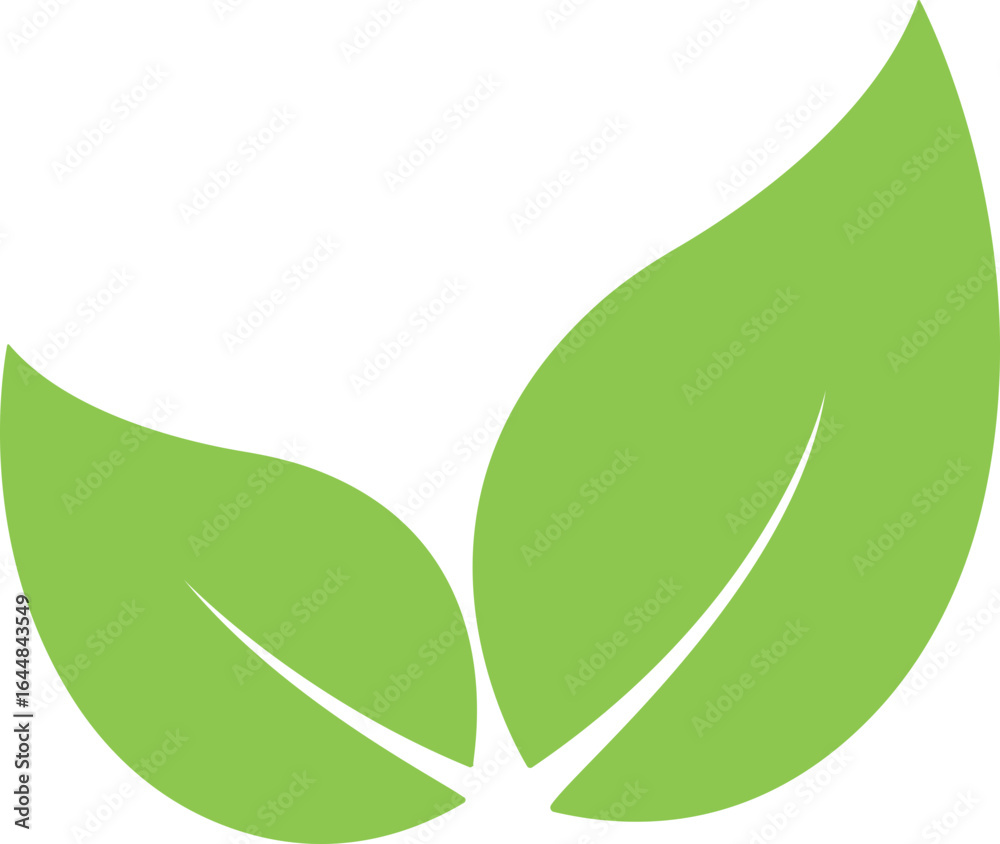 Fototapeta premium leaf, branch icon in flat friendly ecology icons. Environmental Leaves, natural, labels vector symbol isolated transparent background