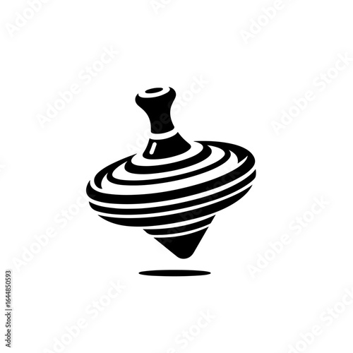 spinning top silhouette , spinning top vector
