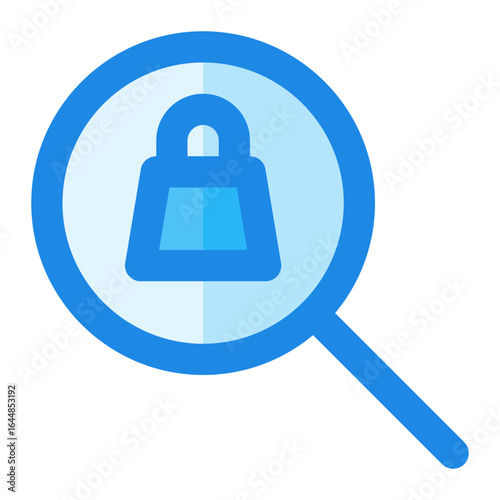 search item blue filled color icon.