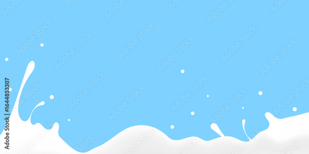 Fototapeta premium milk splash waves, like the ocean used as wallpaper, poster, and banner design