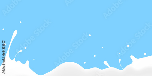 milk splash waves, like the ocean used as wallpaper, poster, and banner design