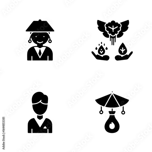 Farmer and Agriculture Icon Set