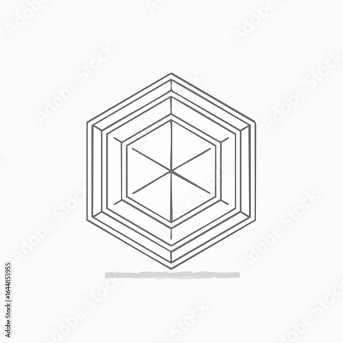 A cube whose edges defy logic, rotating in clean vector precision.