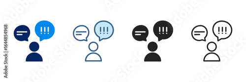 Complaint Icon Set Multiple Style Vector Illustration