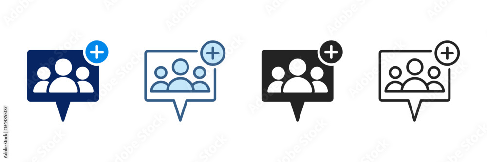 Follower Icon Set Multiple Style Vector Illustration Follower Icon Set Multiple Style Vector Illustration