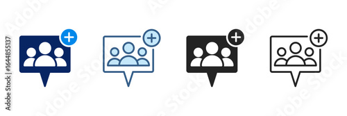 Follower Icon Set Multiple Style Vector Illustration