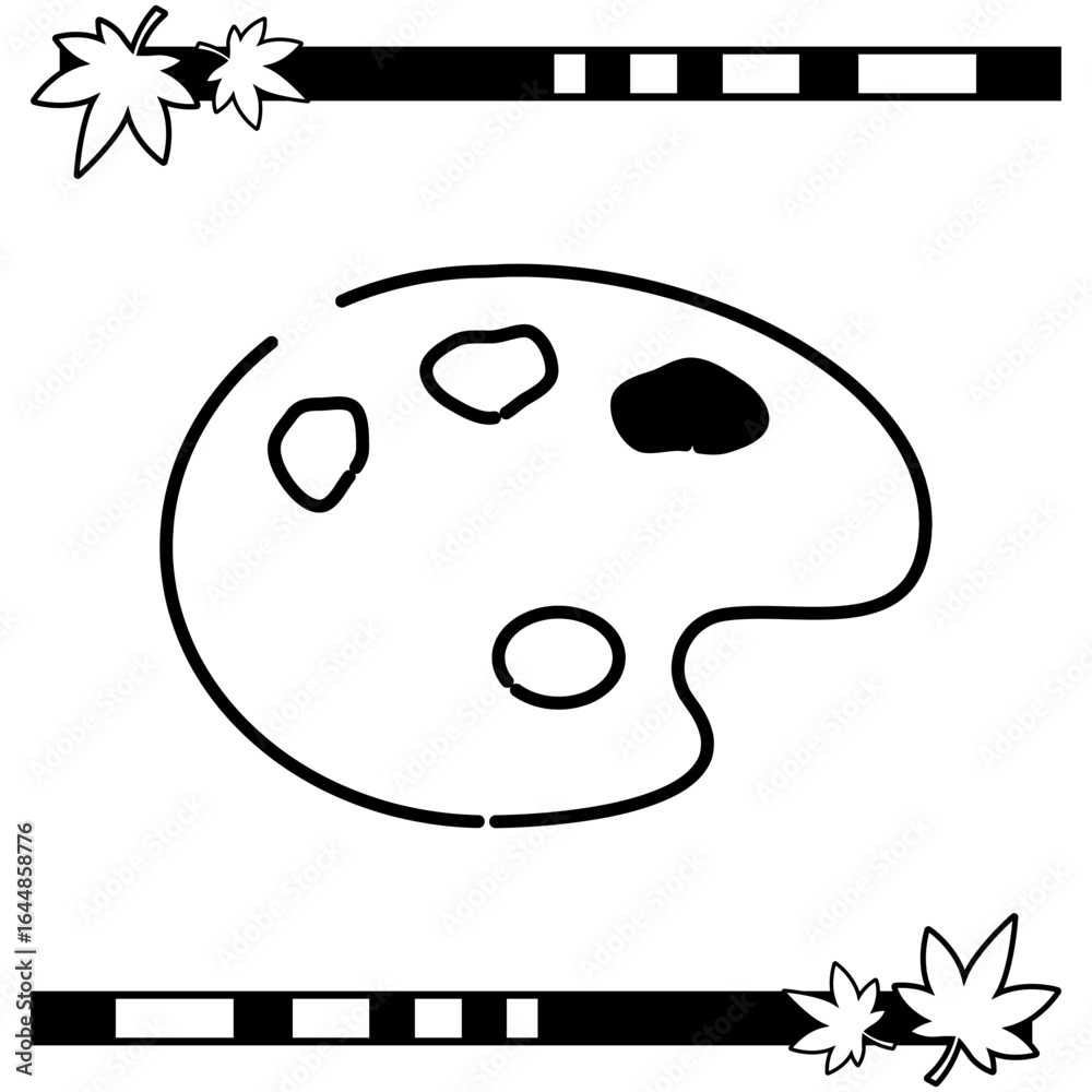 Fototapeta premium Simple illustration of an artist palette