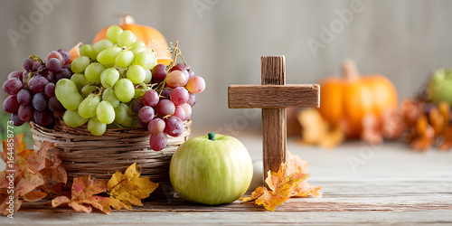 Thanksgiving Fruit in a Basket