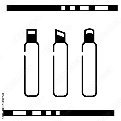 Set of Three Wood Carving Tools Illustration