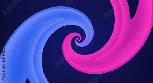 Abstract whirlpool of pastel colors forming an infinite vortex on dark background