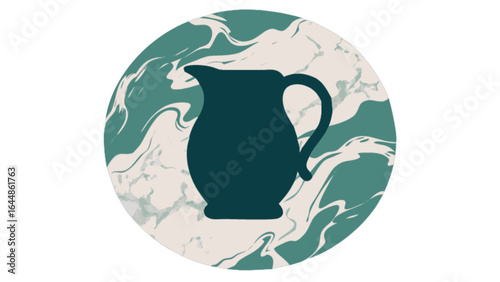 Pitcher illustration vector graphic design liquid container beverage jug drinkware kitchenware object