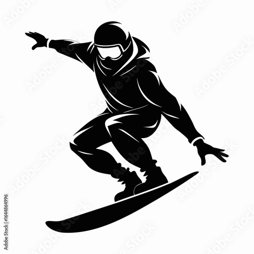snowboarder jumping vector