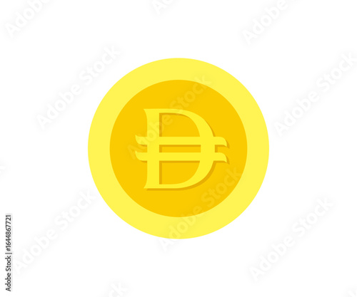 Dirham coin icon. UAE dirham currency symbol vector design and illustration.