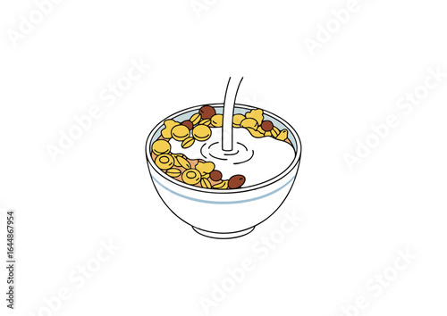  icon of a bowl of cereal with milk