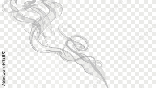Abstract smoke effect vector design element for graphic design and background with transparent effect for designers