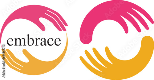 hand care logo design template