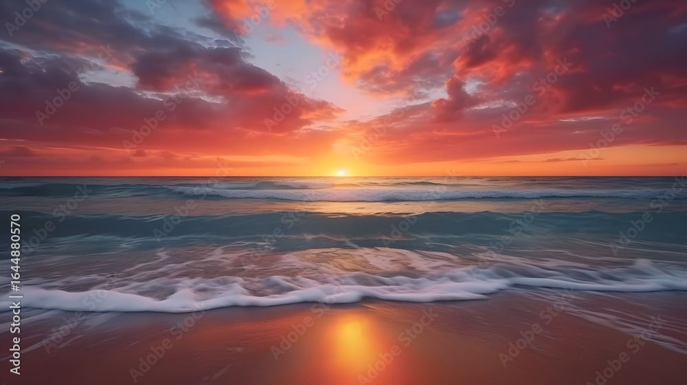 Fototapeta premium sunset on the beach