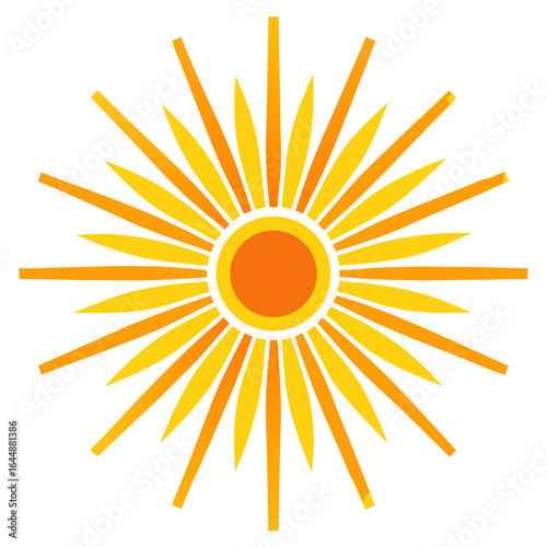 Bright Sunburst Radiating Light Rays Illustration