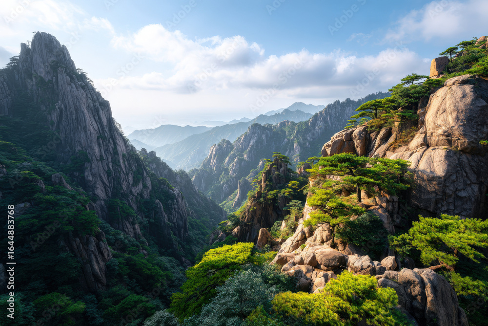 Fototapeta premium explore majestic world of top mountains featuring unique stone formations that captivate eye