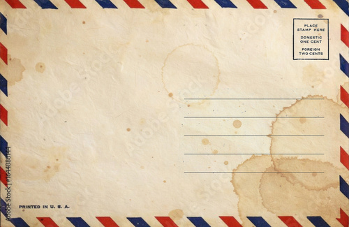 Postcards are old and dirty for writing a message