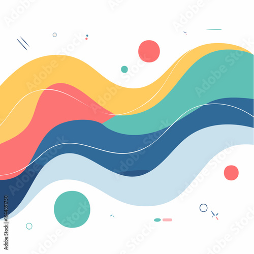 Abstract flat shapes morph smoothly in a clean minimal loop.
