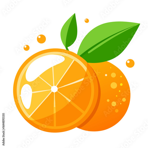 vector illustration of orange fruit