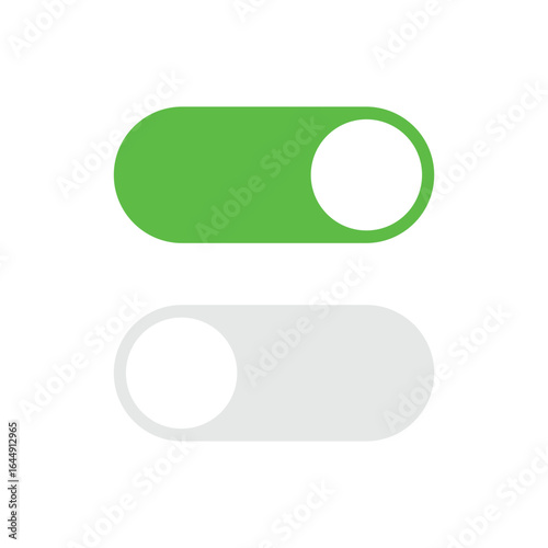 toggle switch on off vector design concept flat style