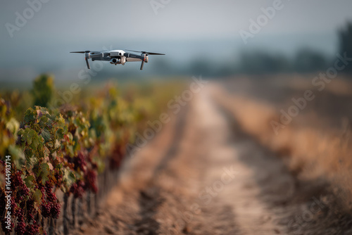 drones are flying over expansive fields diligently analyzing crop growth and assessing plant health