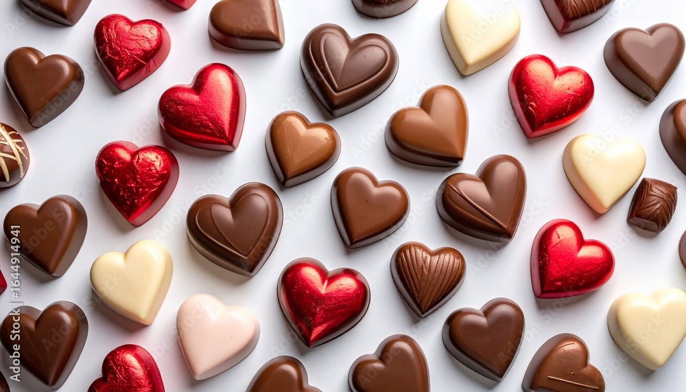 Fototapeta premium Aromatic Assorted Chocolate Hearts