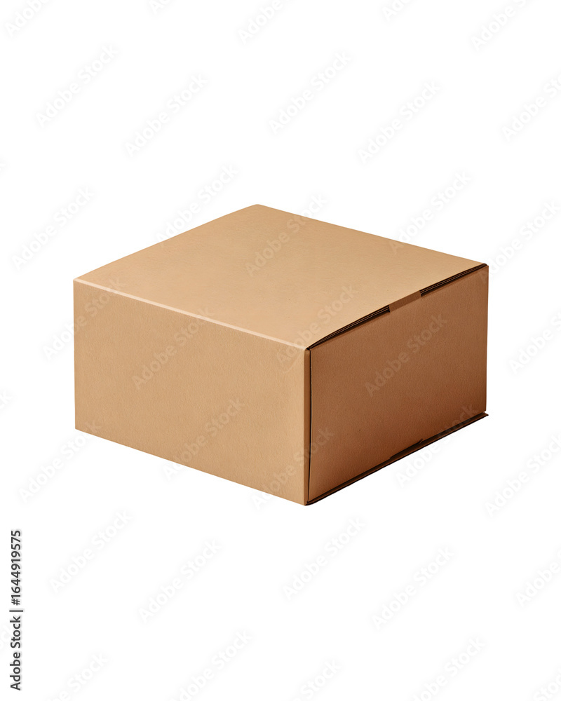 Kraft Cardboard Mailing Box Mockup with Tuck In Flap for Packaging and Shipping on Transparent Background Kraft Cardboard Mailing Box Mockup with Tuck In Flap for Packaging and Shipping on Transparent Background