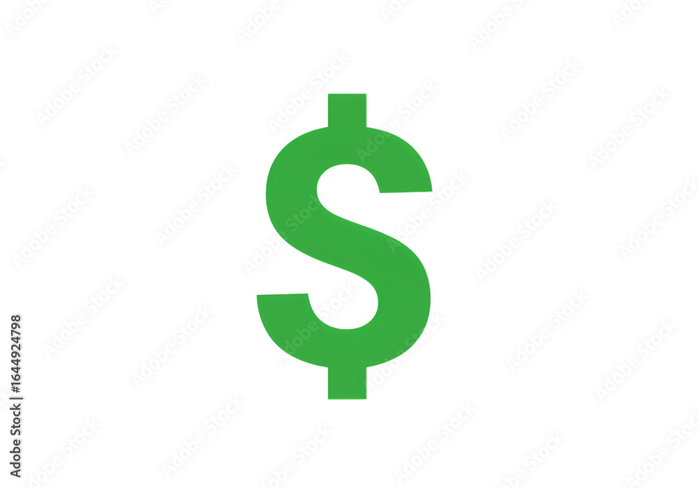 Green Dollar Sign Symbol Financial Icon isolated on transparent background Green Dollar Sign Symbol Financial Icon isolated on transparent background