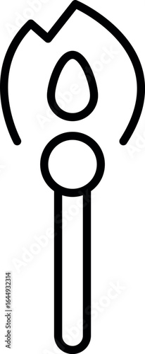 Trekking Matchstick Icon Vector. Fire starter Logo.