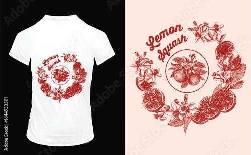 Retro lemon squash tshirt design