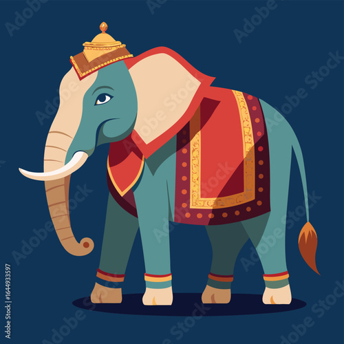 indian elephant with decorative cloth   (2).eps