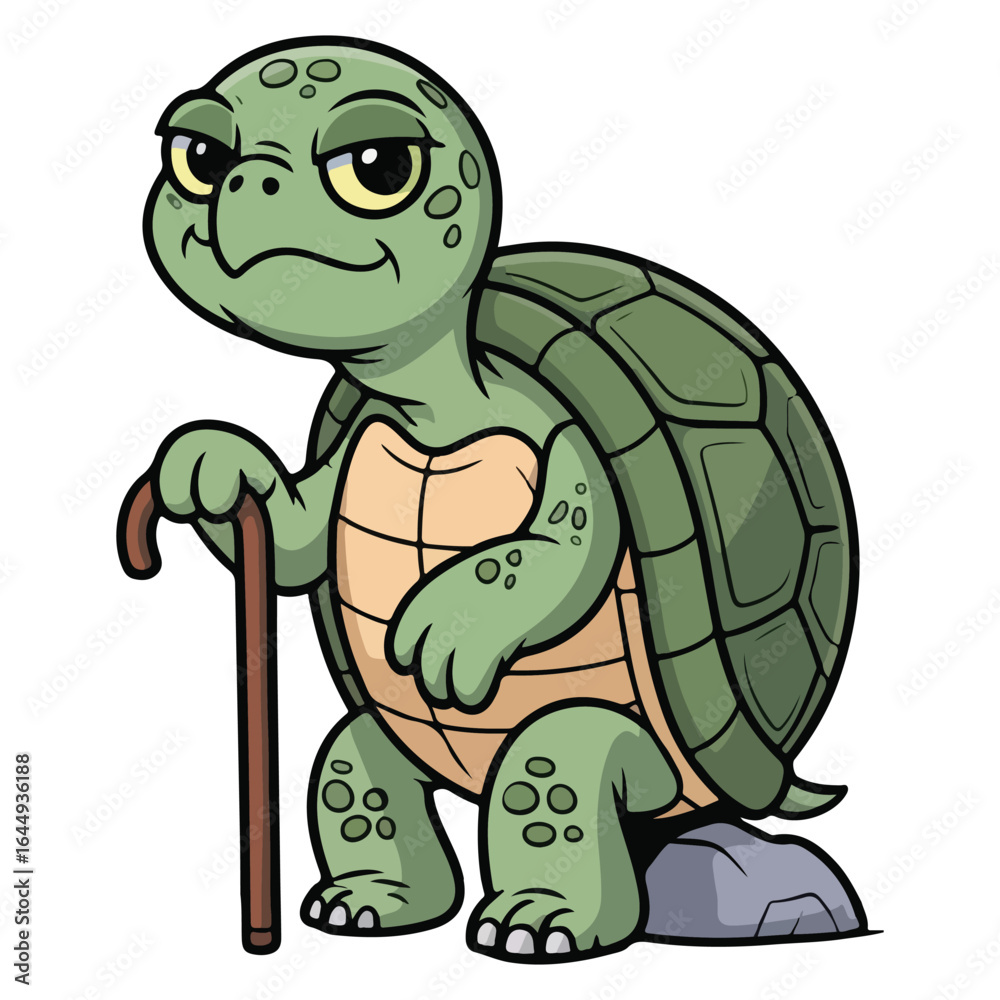 Obraz premium Turtle Funny animal cartoon vector art