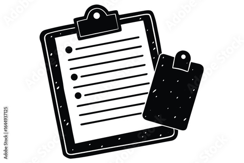 flat design of a clipboard with sticky notes and b (1).eps